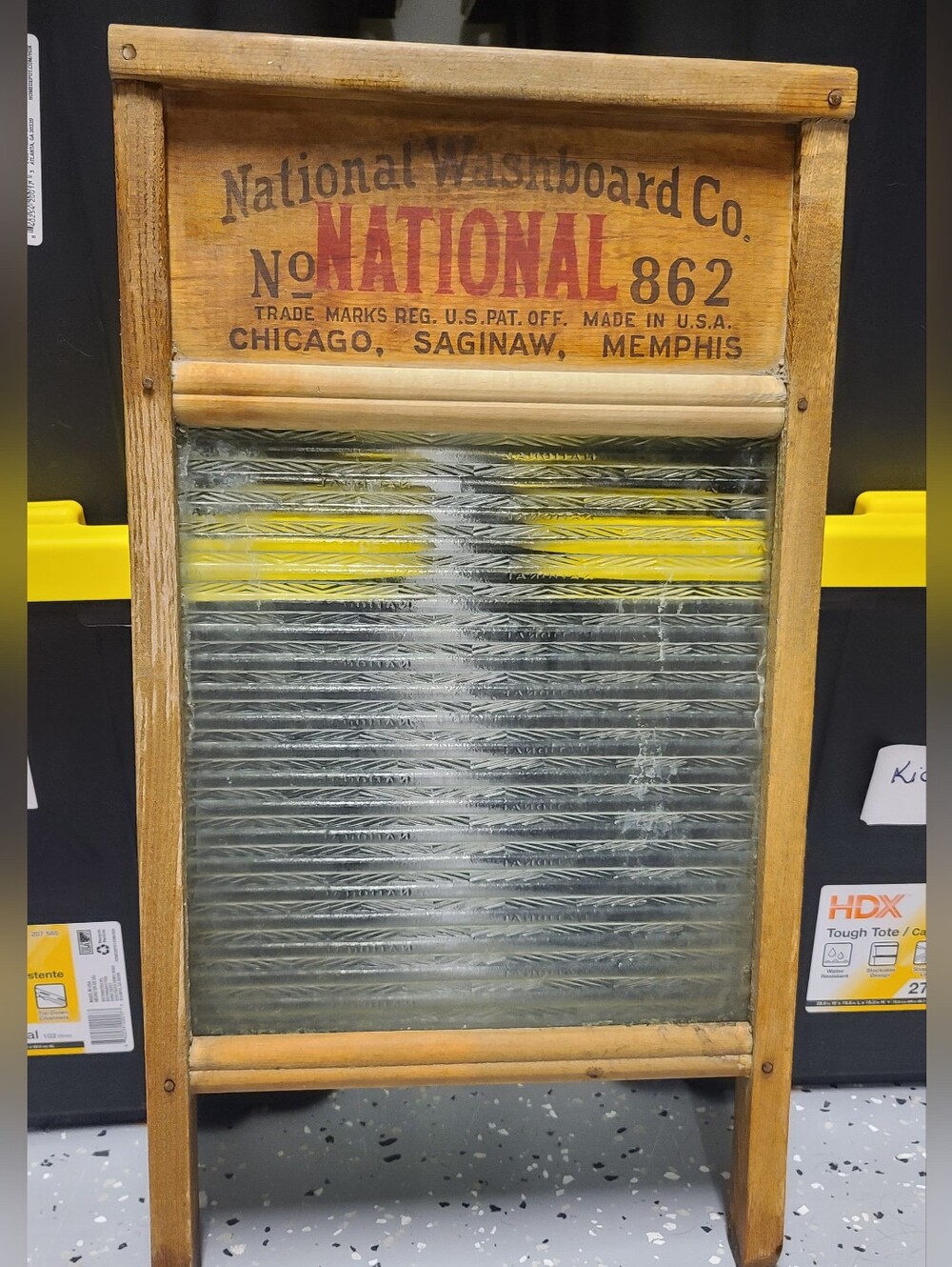 National Washboard Co. No. 862 Vintage Wooden Washboard